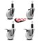 Service Caster 4'' Nylon Swivel 1-1/4'' Expanding Stem Caster Set 2 Total Lock Brakes, 4PK SCC-EXTTL20S414-NYS-2-S-2-114 - alternate 5
